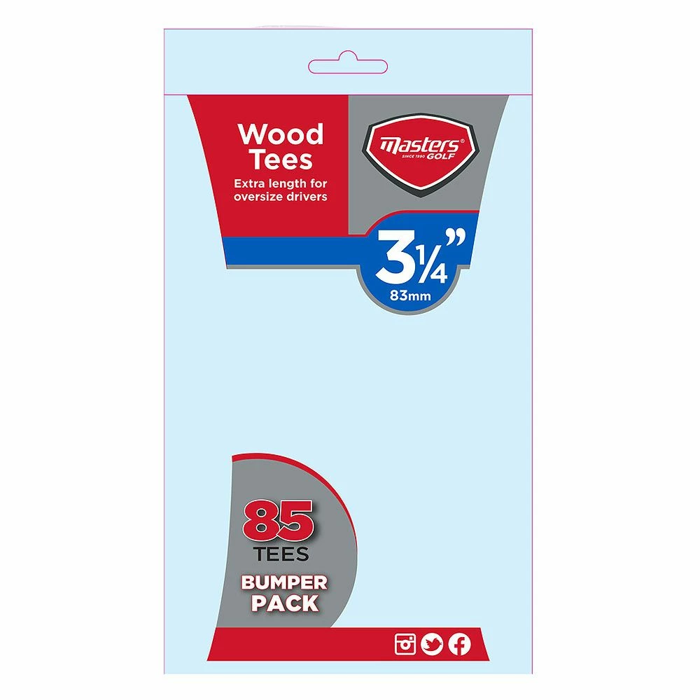 Masters White Wooden Tees 83mm Bumper Pack 1 Masters White Wooden Tees 83mm Bumper Pack