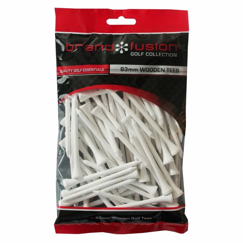 Brand Fusion 83mm Wooden Golf Tees - 80 Pack 1 Brand Fusion 83mm Wooden Golf Tees - 80 Pack