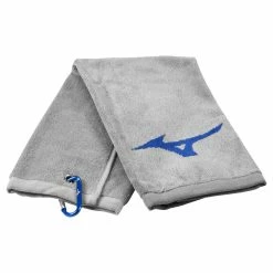Mizuno RB Tri-Fold Golf Towel -Deals Golf Headcovers Store mizuno rb tri fold golf towel grey blue twrb21tt